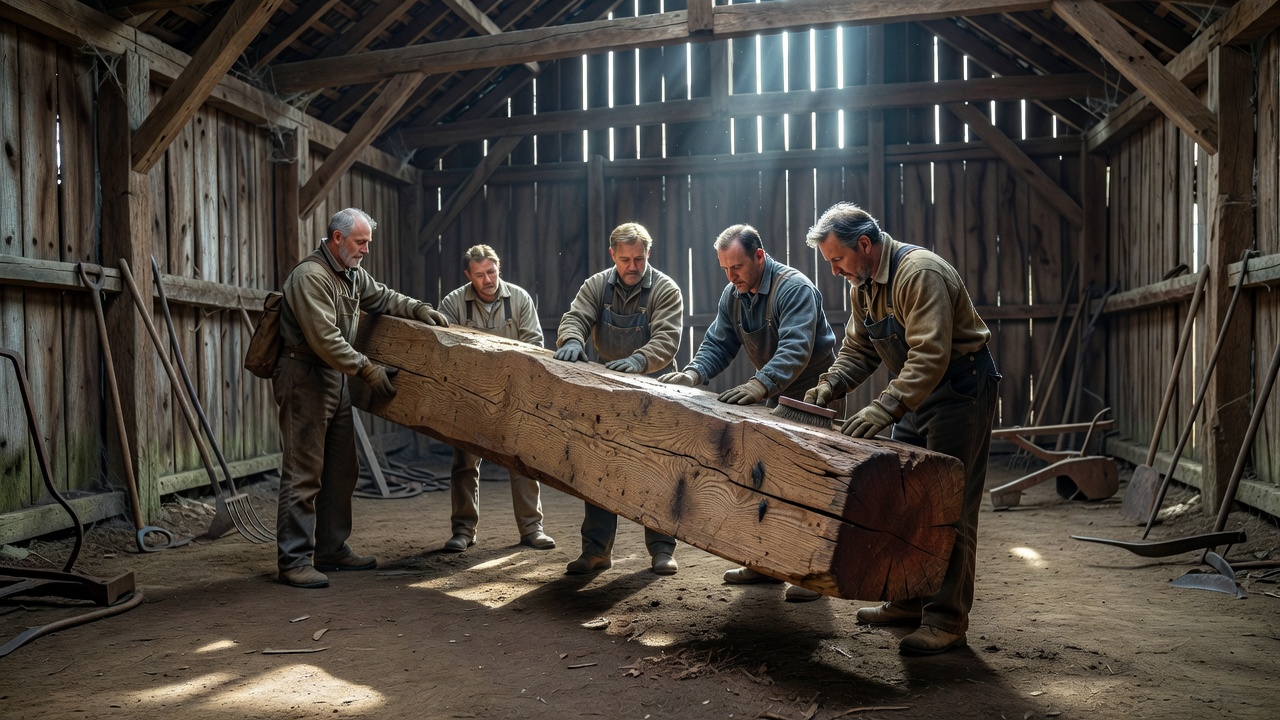 Rare Oak from Historic Pennsylvania Barn for Museum